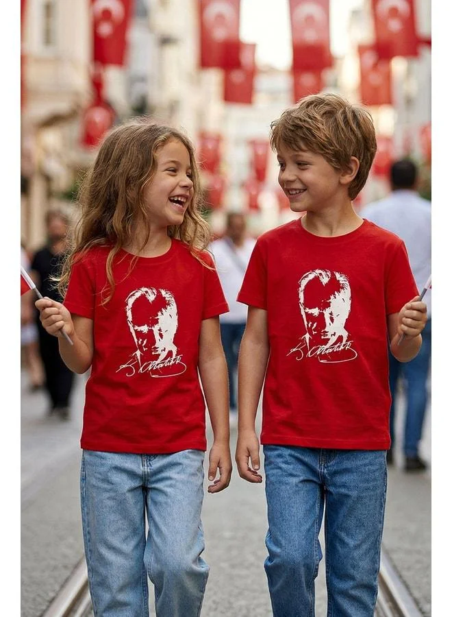 Zuzunga Atatürk Printed Red T-Shirt