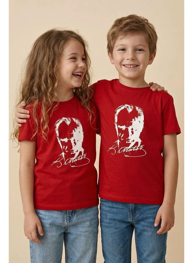 Zuzunga Atatürk Printed Red T-Shirt