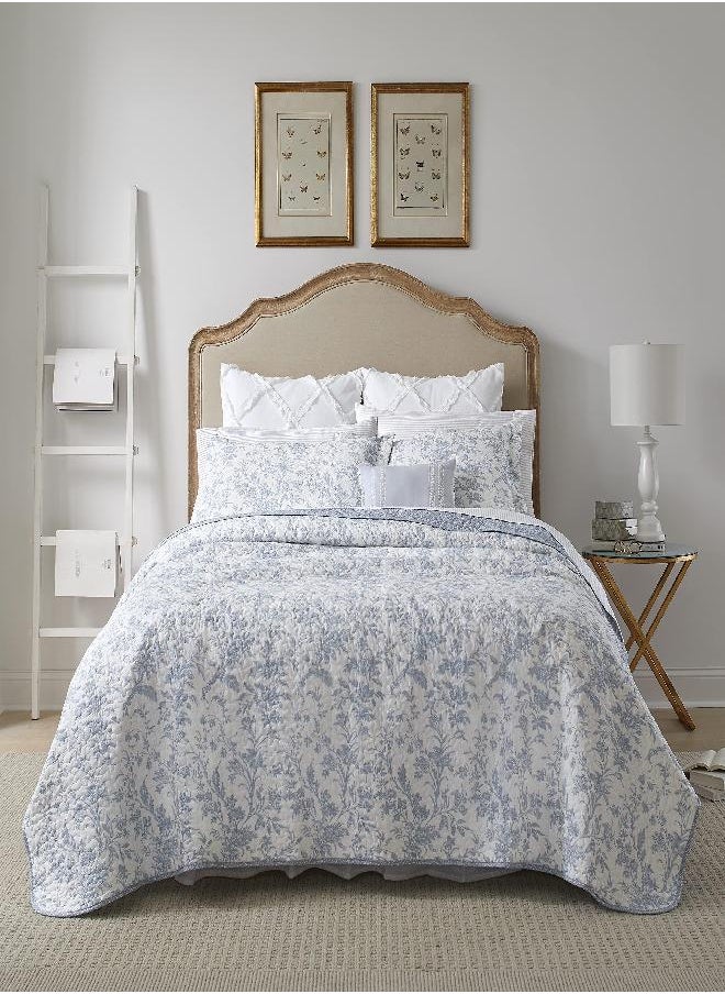 Laura Ashley Home - Amberley Collection - Quilt Set - 100% Cotton, Breathable & Lightweight, Reversible Bedding, Pre-Washed for Added Softness, Queen, Spa Blue , 1 Count (Pack of 1) - pzsku/Z5DBA78BB6ADFF1FB51AFZ/45/_/1693490664/7f8ee330-b30a-4606-9923-c4bd260fbf58