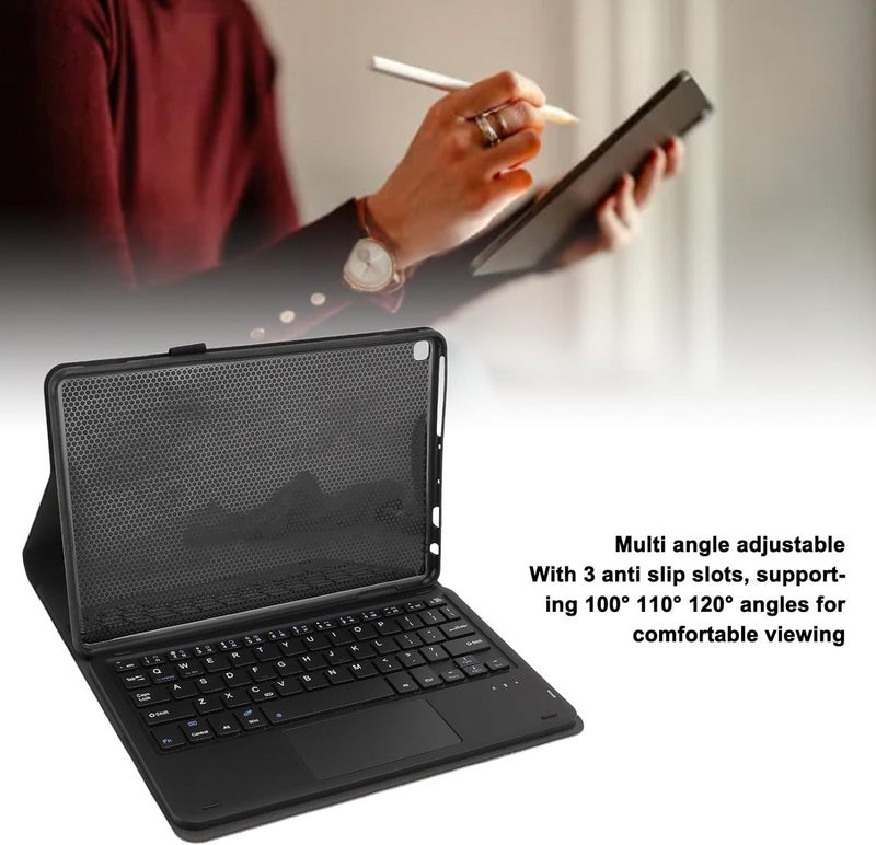 حقيبة لوحة مفاتيح مع لوحة لمس ciciglow لجهاز Fire HD 10 و10 Plus مقاس 10.1 بوصة 2021 2023، غطاء لوحة مفاتيح بلوتوث لاسلكي قابل للفصل مع حامل قلم، غطاء لوحة مفاتيح للتابلت مع لوحة لمس، زاوية قابلة للتعديل - Image 3