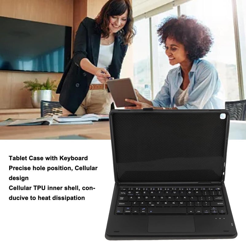 حقيبة لوحة مفاتيح مع لوحة لمس ciciglow لجهاز Fire HD 10 و10 Plus مقاس 10.1 بوصة 2021 2023، غطاء لوحة مفاتيح بلوتوث لاسلكي قابل للفصل مع حامل قلم، غطاء لوحة مفاتيح للتابلت مع لوحة لمس، زاوية قابلة للتعديل - Image 4