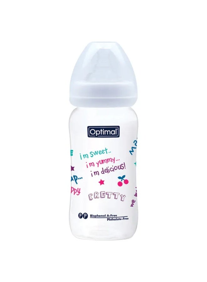Optimal Wide Neck Feeding Bottle 300 ML,  - Assorted - Image 3
