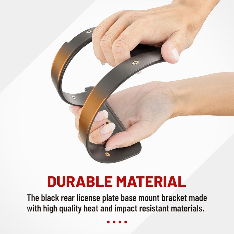 RED WOLF Rear License Plate Frame Bracket Holder Mount Fit for 2005-2024 BMW 1/2/ 3/5 / 6/ X Series, 328i 323i 528i M3, 2002-2019 Mini Cooper 51187160607 & 511882380615/51188238061 Tag Frame - Image 4