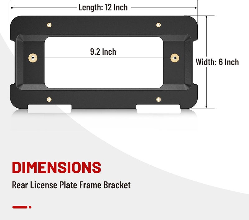 RED WOLF Rear License Plate Frame Bracket Holder Mount Fit for 2005-2024 BMW 1/2/ 3/5 / 6/ X Series, 328i 323i 528i M3, 2002-2019 Mini Cooper 51187160607 & 511882380615/51188238061 Tag Frame - Image 2