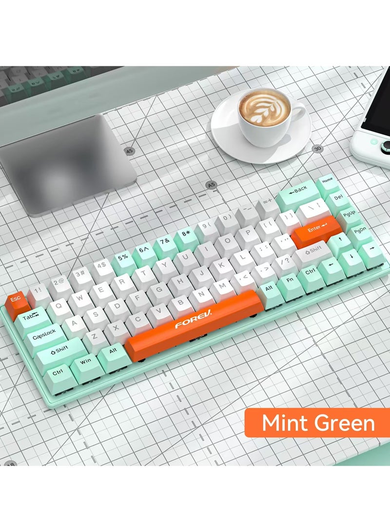 Forev Q68 portable gaming keyboard, RGB backlit gaming keyboard, - Image 1