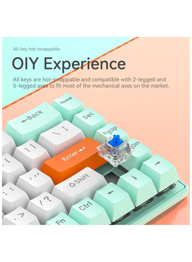 Forev Q68 portable gaming keyboard, RGB backlit gaming keyboard, - Image 4