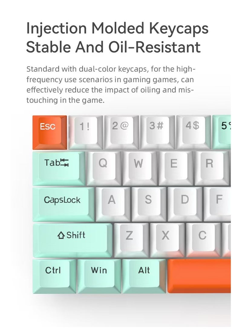 Forev Q68 portable gaming keyboard, RGB backlit gaming keyboard, - Image 5