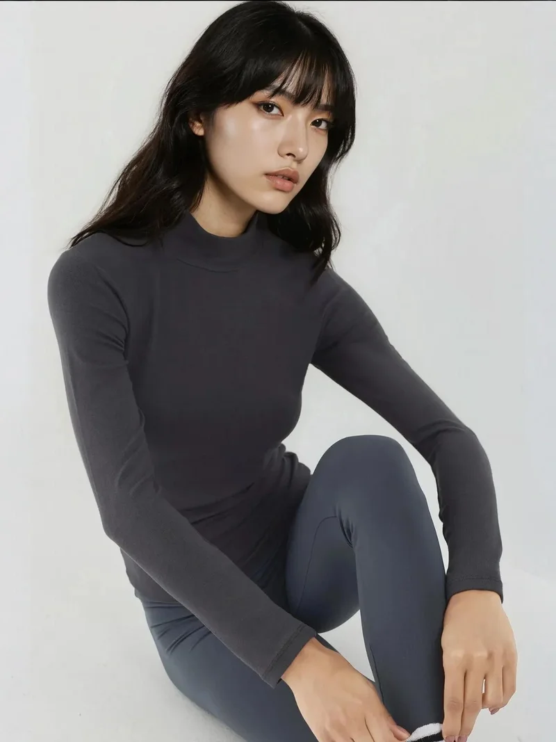 HICCUP Ultra Soft Touch Slim Fit Turtleneck Knitted Top