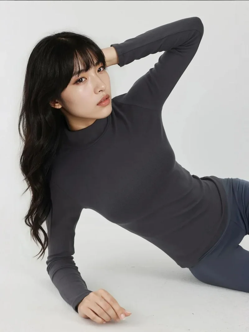 HICCUP Ultra Soft Touch Slim Fit Turtleneck Knitted Top