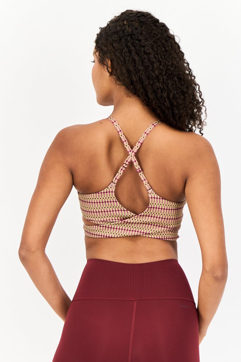 Adidas Women Allover Print Non-Padded Sports Bra, Multicolor - Image 4