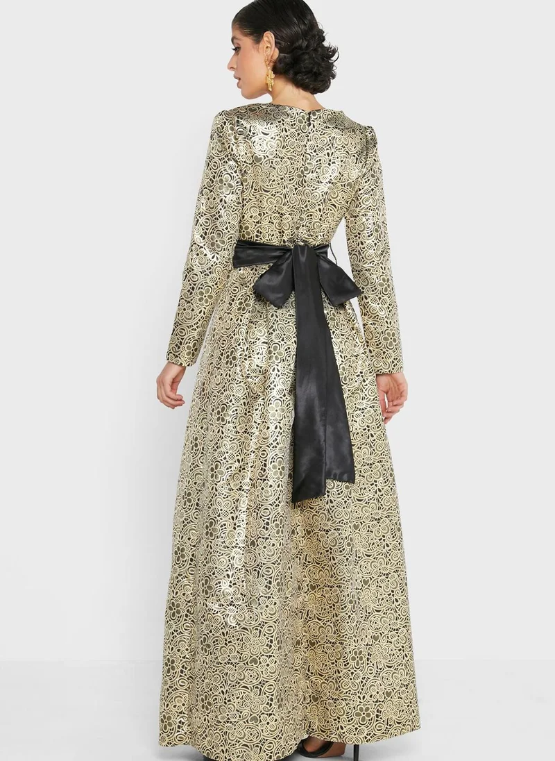 hybella Floral Jacquard Dress