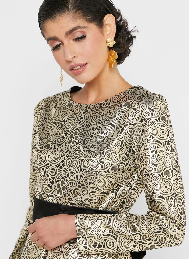 hybella Floral Jacquard Dress