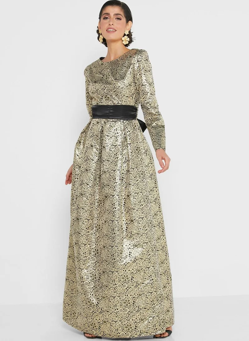 hybella Floral Jacquard Dress