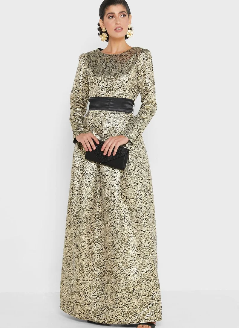 hybella Floral Jacquard Dress