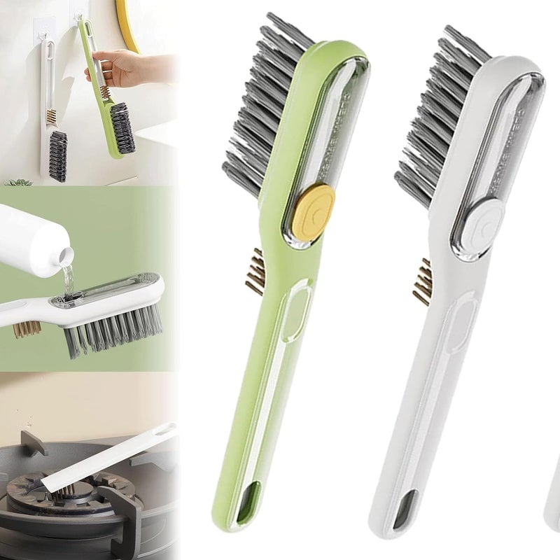 DASOSMI CREATION DC Multi-Functional Liquid-Filled Crevice Cleaning Brush, 2-in-1 Slot Cleaning Brush, Toilet Brush, Scrub Brush for Shower Tile, Skinny Gap Cleaning Tools for Household Use, Bathroom, Kitchen(1 PCS) - Image 1