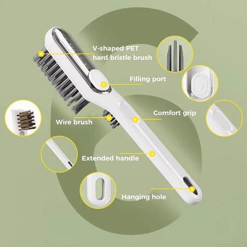 DASOSMI CREATION DC Multi-Functional Liquid-Filled Crevice Cleaning Brush, 2-in-1 Slot Cleaning Brush, Toilet Brush, Scrub Brush for Shower Tile, Skinny Gap Cleaning Tools for Household Use, Bathroom, Kitchen(1 PCS) - Image 5