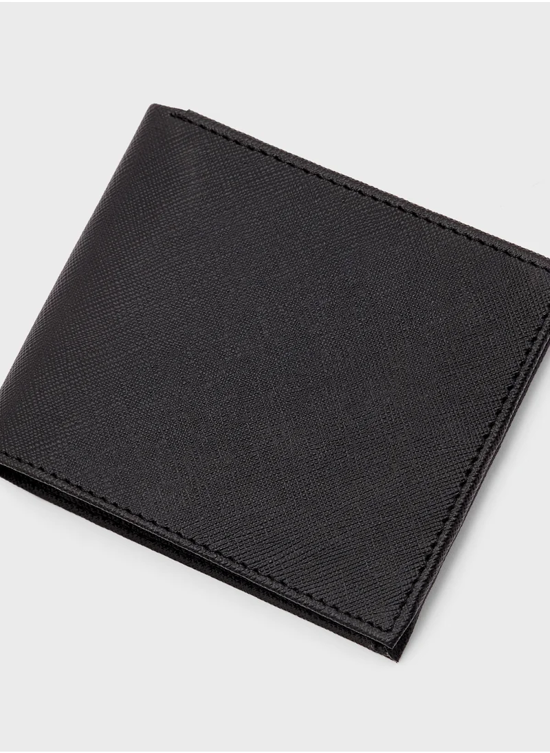 Robert Wood Safiano Texture Two Tone Bi-Fold Wallet