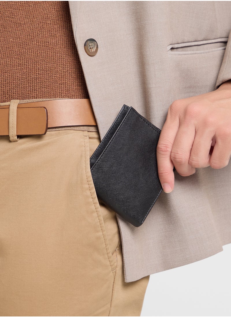 Robert Wood - Safiano Texture Two Tone Bi-Fold Wallet - Image 1