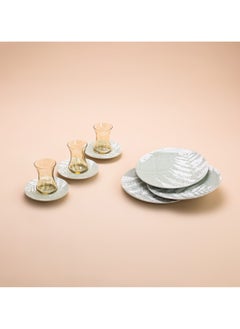 BLACKSTONE Herencia 18 Pieces Porcelain Tea Set With Side Plate 6x Tea Cups 6x Saucers 6x Side Plates Made In Turkey  - Image 3