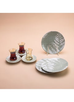 BLACKSTONE Herencia 18 Pieces Porcelain Tea Set With Side Plate 6x Tea Cups 6x Saucers 6x Side Plates Made In Turkey  - Image 2