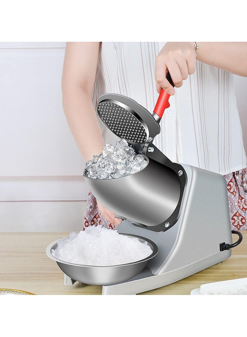 Double Blade Electric Ice Shaver Crusher Machine – 300W Snow Cone Maker for Shaved Ice, Desserts & Cocktails" - Image 5