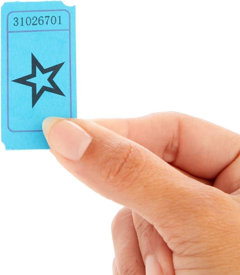 Juvale 2000Count Numbered Blue Star Raffle Tickets Single Ticket Roll for Party Events Prize Reward Fundraiser Drawing Carnival Giveaways School Classroom Supplies 2x1 in - Image 4