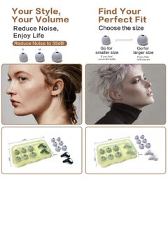 Generic Ear Plugs for Sleeping Noise Cancelling Reduction Ear Plugs for Concert Swimming Ear Plugs,Reusable Soft Silicone Ear Plugs  - Image 3