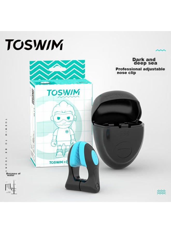 Toswim Professional Nose Clip Swimming Equipment For Adults And Children, Anti-choking, Comfortable, Waterproof Nose Plug, Deep Sea - Image 1