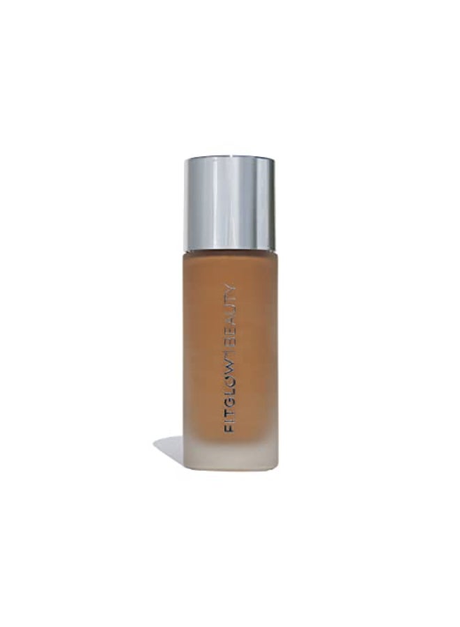 Fitglow Beauty Foundation Vegan SkinTreating Foundation with Peptides Plant Collagen Buildable MediumFull Coverage Natural Finish Hydrating AntiAging PoreFriendly F5730ml - Image 1