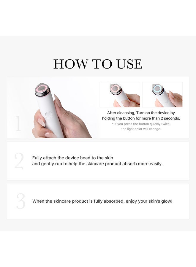 Medicube Mini Booster Pro White | Affordable At-Home Facial Skin Care Tool For Beginners - Portable Glow Booster For Glass Skin, Boosting Skin Care Absorption, Skin Care For Teens, Korean Skin Care - Image 5