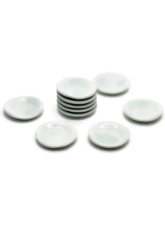 1shopforyou - White Cearmic Plate Dish Bowl Dollhouse Miniatures Food Kitchen - Image 1