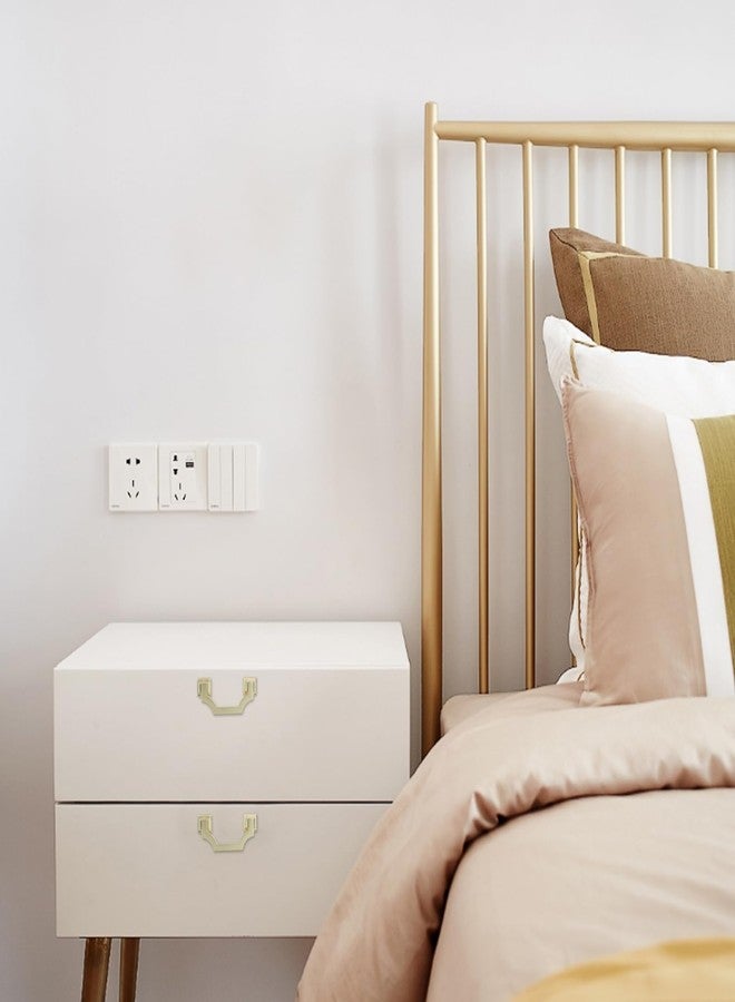 Geesatis 2 Pcs Modern Gold Handles Cabinet Pull Furniture Decorative Handles Double Hole Handles Hardware, with Mounting Screws, Hole Distance 64 mm / 2.5 inch - Image 5