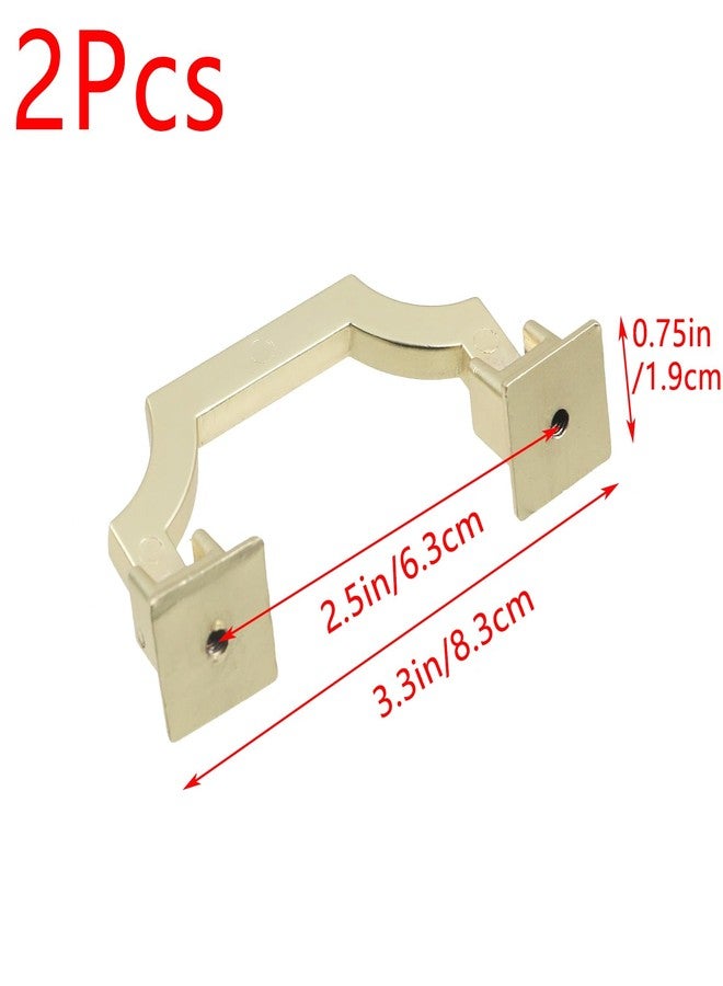 Geesatis 2 Pcs Modern Gold Handles Cabinet Pull Furniture Decorative Handles Double Hole Handles Hardware, with Mounting Screws, Hole Distance 64 mm / 2.5 inch - Image 2
