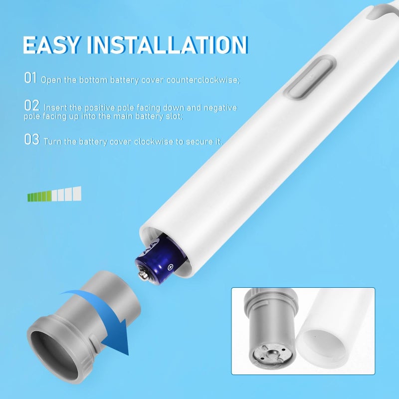 Electric Toothbrush for Adults Waterproof Sonic Cleaning with 5 Replacement Brush Heads - Image 3