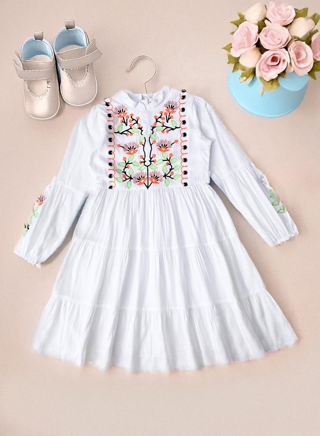 BELLA MODA Floral Tiered Dress - Image 1