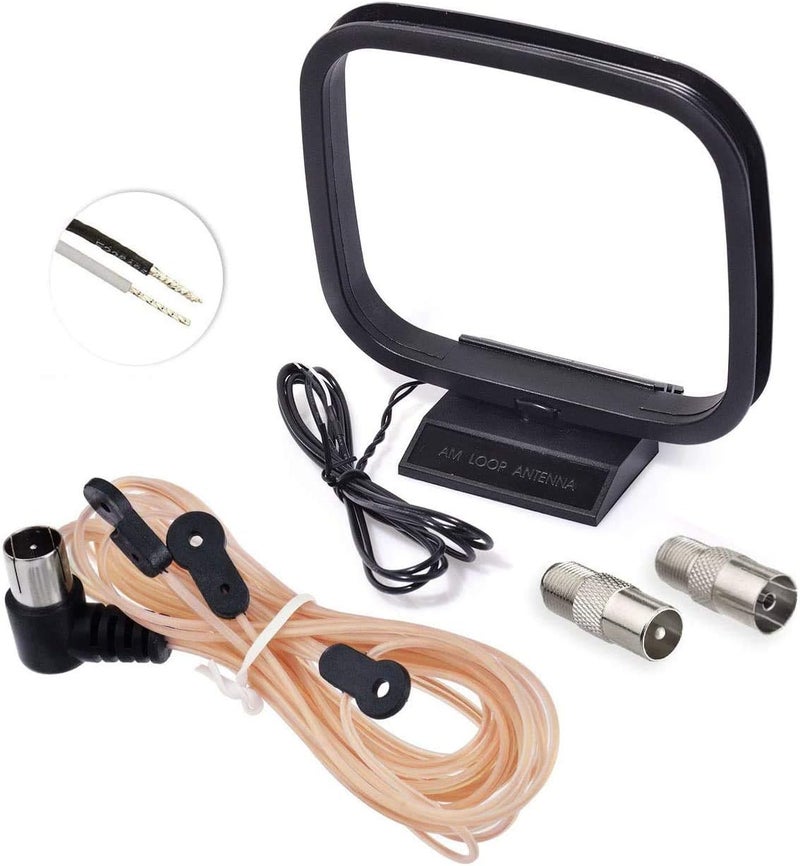 BINGFU FM Radio Dipole Antenna 75 Ohm Indoor AM Loop Antenna for Pioneer Onkyo Yamaha Marantz Indoor Bluetooth Home Stereo Receiver AV Audio Video Home Theater Receiver Tuner - Image 2
