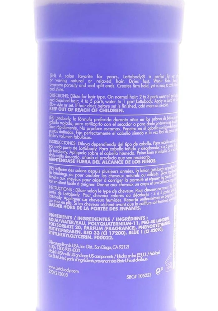 Lottabody Professional Setting Lotion, 32 Ounce - Concentrated Formula for Firm Hold and Silky Sheen - Image 2