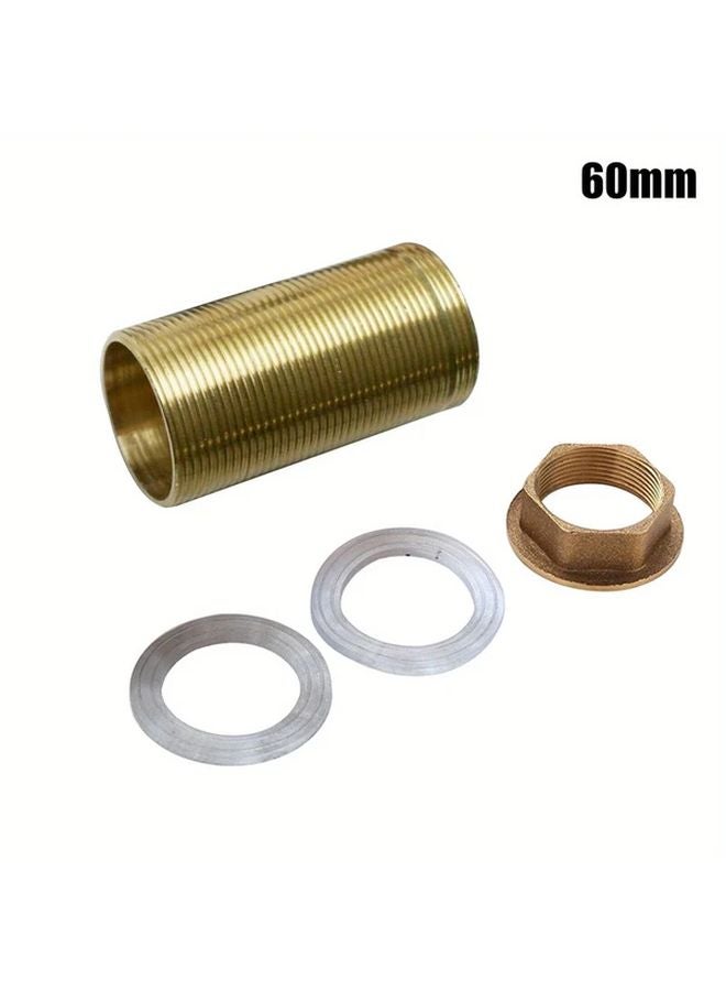 طقم إصلاح صنبور حوض المطبخ 80 مم، أنبوب نحاسي ملولب، صمولة وقطع تركيب - Image 5