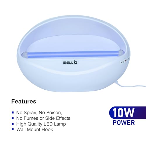 iBELL P100IK LED Fly Catcher & Insect Killer Machine with Sticky Trap, No Side Effects, Compact and Stylish Design for Home, Office and Restaurant (White) - Image 3