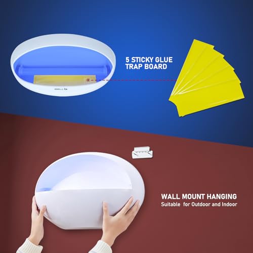 iBELL P100IK LED Fly Catcher & Insect Killer Machine with Sticky Trap, No Side Effects, Compact and Stylish Design for Home, Office and Restaurant (White) - Image 4
