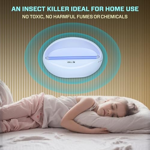 iBELL P100IK LED Fly Catcher & Insect Killer Machine with Sticky Trap, No Side Effects, Compact and Stylish Design for Home, Office and Restaurant (White) - Image 5
