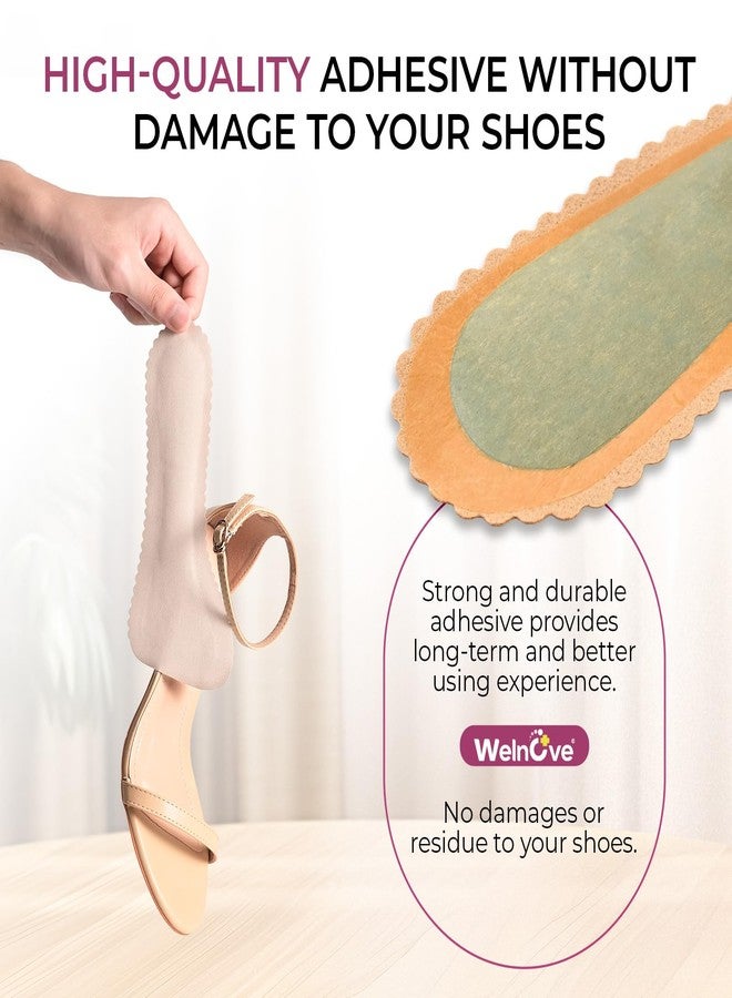 Welnove 2-Pair Shoe Insoles for High Heels Sandals Women - Welnove 3/4 High Heel Cushions Prevent Foot Slid Forward - Soft Invisible Inserts Absorb Shock Foot Pain Fatigue Relief Daily Use Party Travel (M) - Image 5