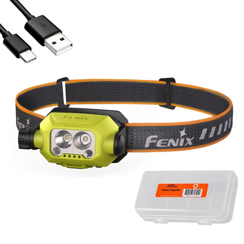 Fenix WH23R Work Headlamp, 600 Lumen USB-C Rechargeable Motion Sensor Activation with Spot and Flood Dual Beam and Organizer - Image 1