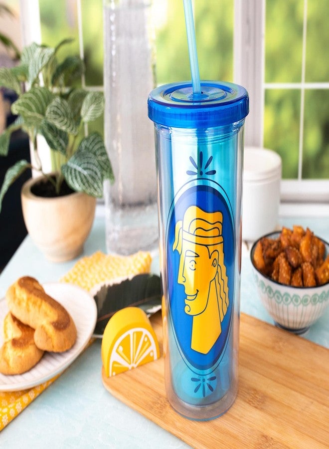 Silver Buffalo Disney Hercules Double-Walled Plastic Travel Tumbler with Lid and Straw | 20-Ounce Tall Carnival Cold Cup For Drinks - Image 4