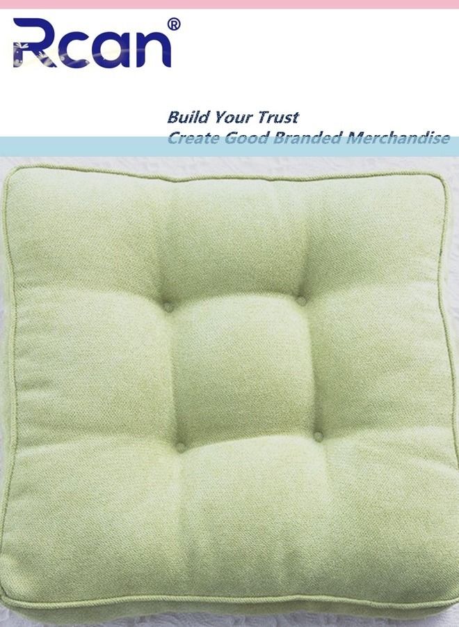 Rcan Rcan Square Floor Pillow, Meditation Floor Pillow, Soft Thickened Cotton and Linen Chair Cushion, Tatami Floor Mat, Bay Window Cushion Backrest, for Bay Window, Seat, Yoga, Living Room, Balcony - Image 5