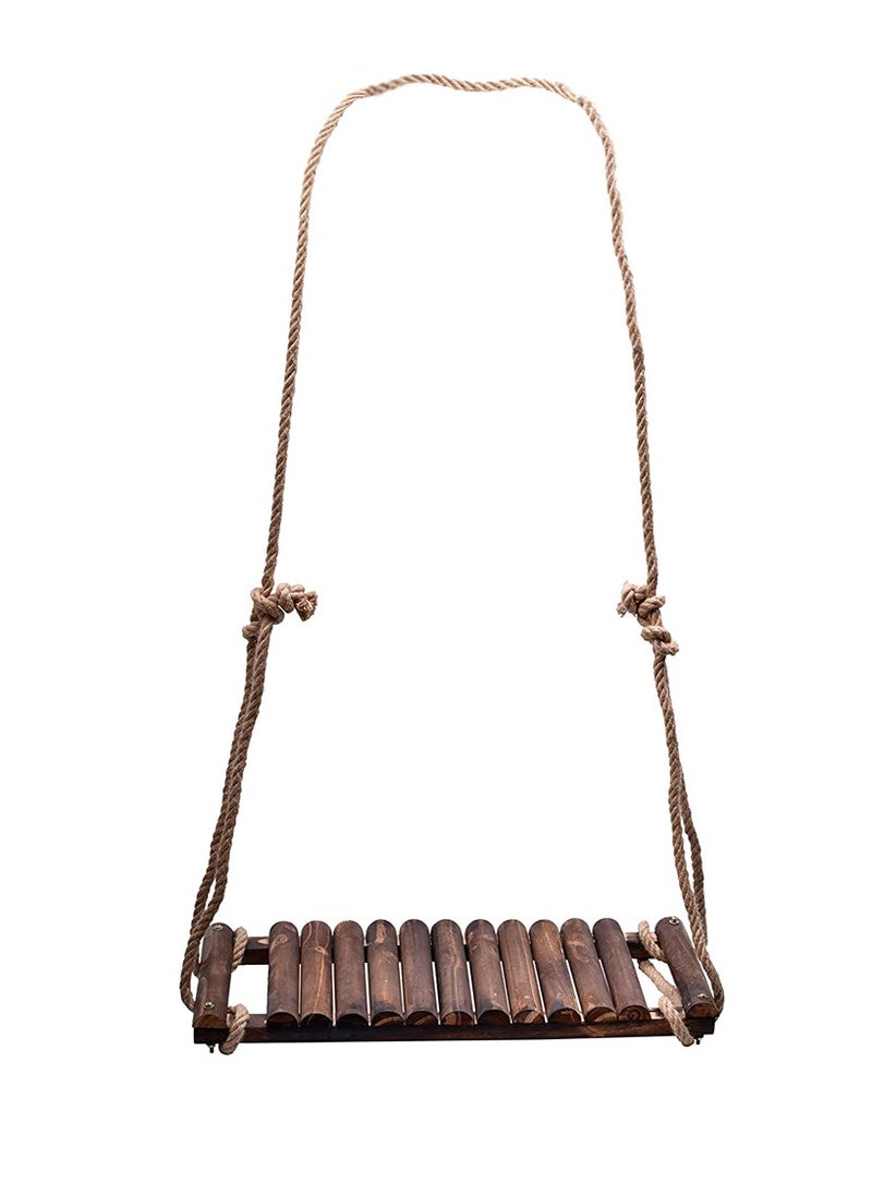 LINGWEI Wooden Swing Seat For Kids with Adjustable Rope Wood Swing  - Image 2