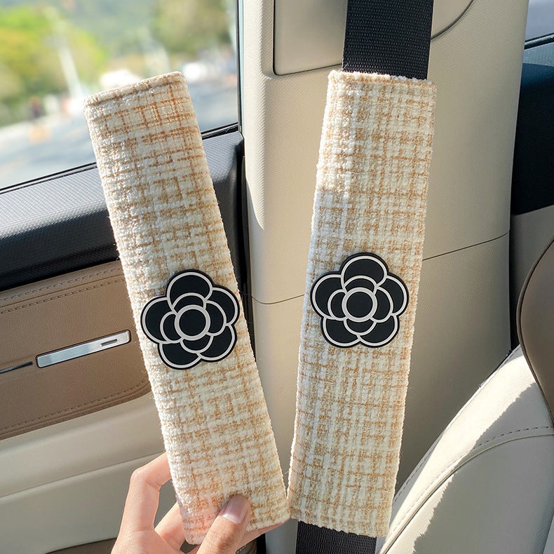 Car Seat Belt Shoulder Pad Xiaoxiang Style Child Protection Anti-Strangulation Soft Four-Season Universal Safety Belt Cover - Image 3
