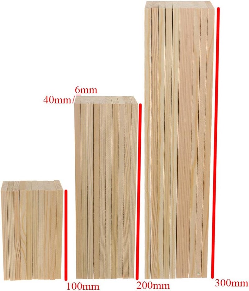 klarako Unfinished Wood Cutout Pieces  10 Pack Wooden Rectangle Cutout Tiles Plaque, Rustic Craft Wood for Home Decoration, DIY Supplies, 10x4cm, 6mm Thick - Image 3