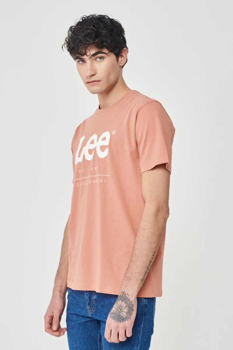 لي Regular Fit Regular Cut 100% Cotton Crew Neck T-Shirt