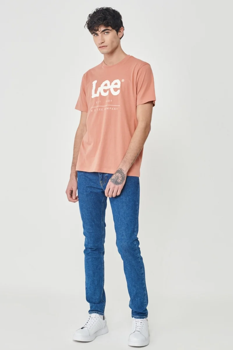 لي Regular Fit Regular Cut 100% Cotton Crew Neck T-Shirt